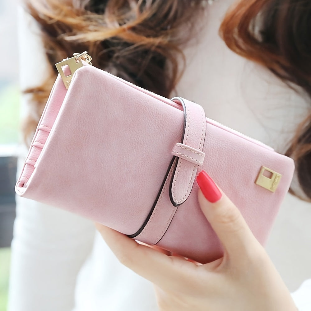 Women's Wallet – Vegan Leather, Vegan Leather Long Solid Color – detail view 19