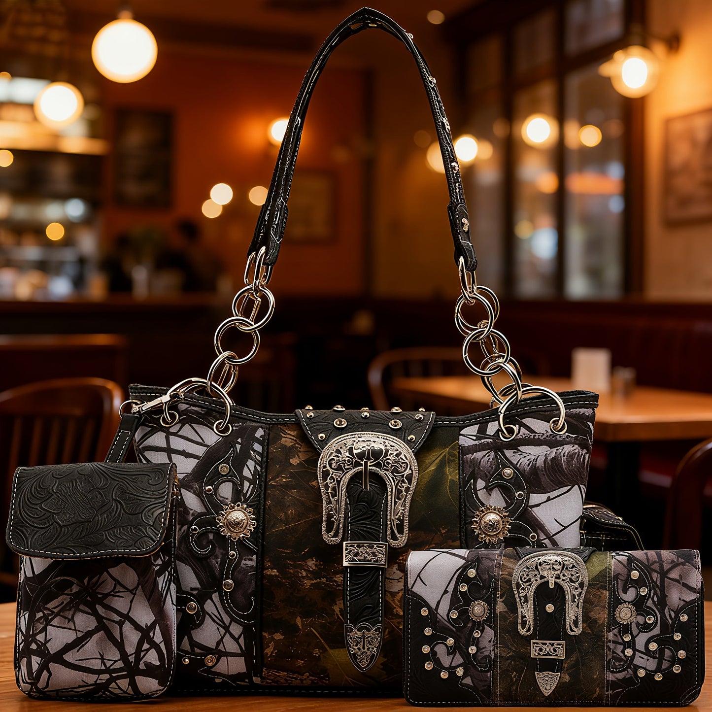 Women's Wallet – Western Camouflage Set Concho Buckle – detail view 21