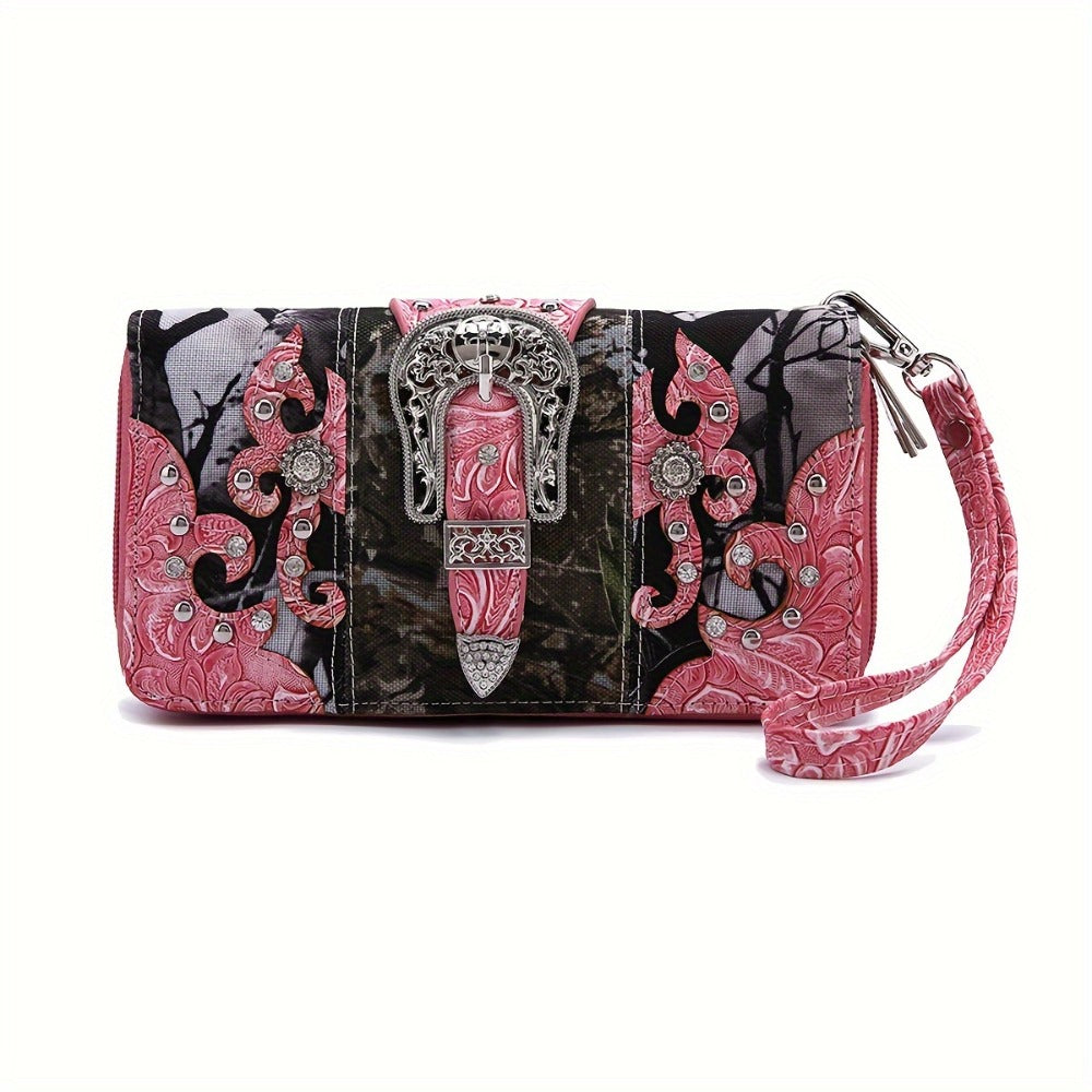 Women's Wallet – Western Camouflage Set Concho Buckle – detail view 9