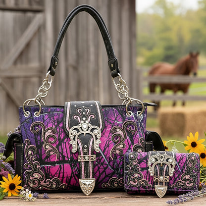 Women's Wallet – Western Style Embroidered Set Faux – detail view 13