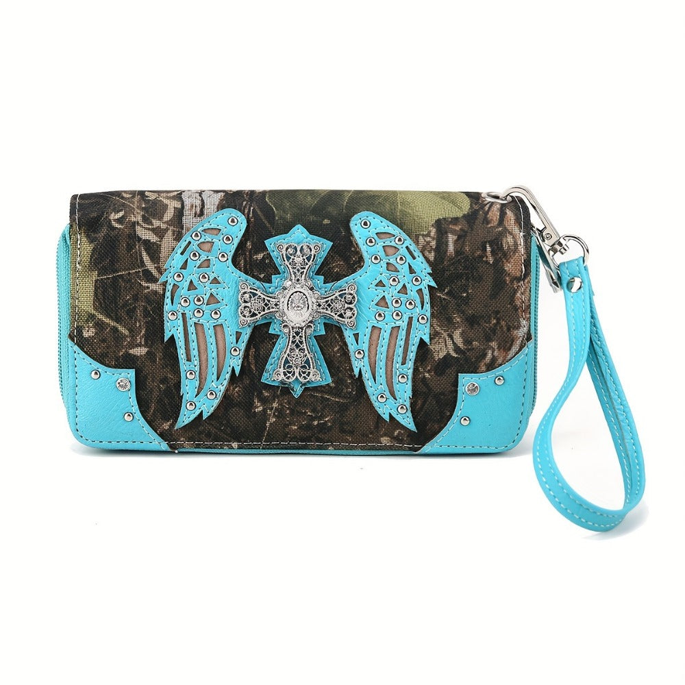 Women's Wallet – Western Studded Concealed Carry Camouflage – detail view 18