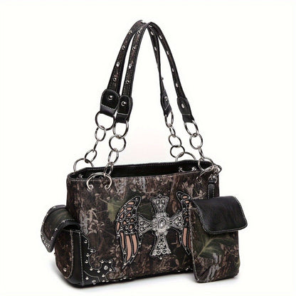 Women's Wallet – Western Studded Concealed Carry Camouflage – detail view 19