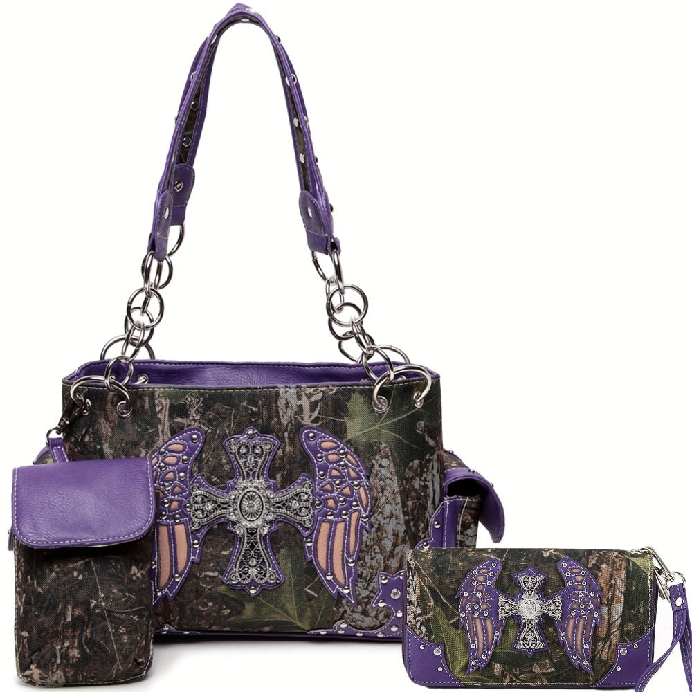 Women's Wallet – Western Studded Concealed Carry Camouflage – detail view 3