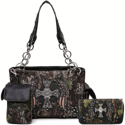 Women's Wallet – Western Studded Concealed Carry Camouflage – detail view 5