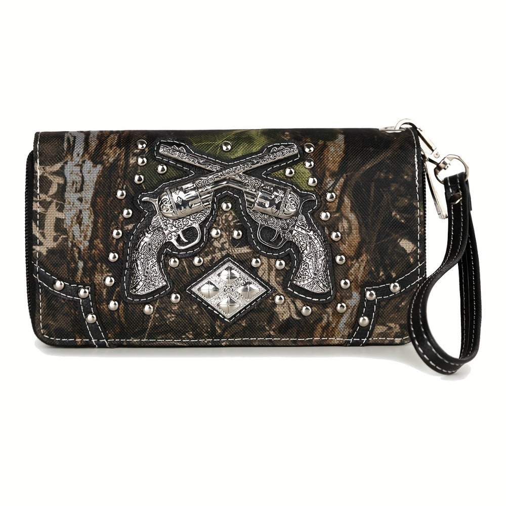 Women's Wallet – Western Tooled Set Concealed Carry – detail view 4