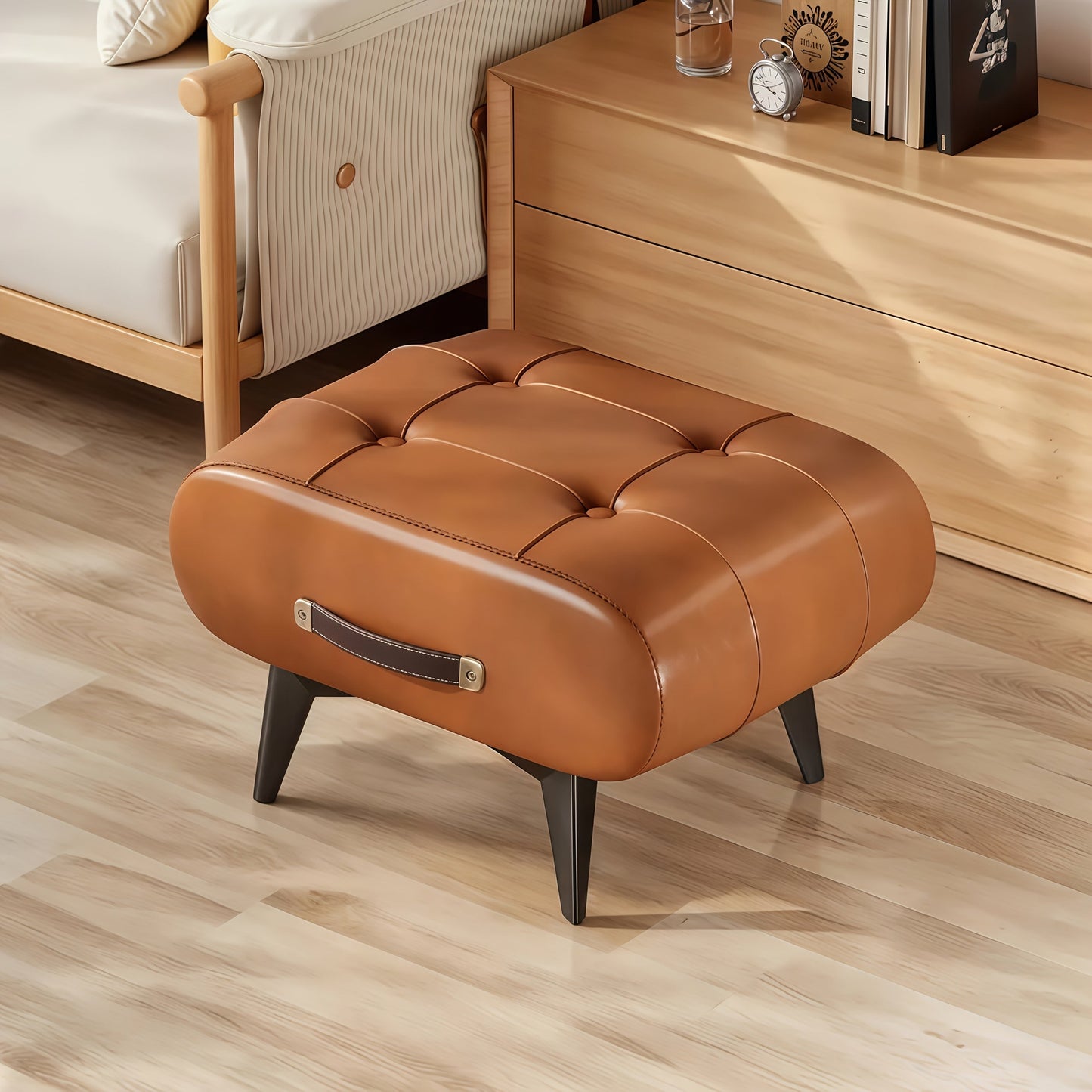 Ottoman shown in the Vintage Brown, 1 Pc option