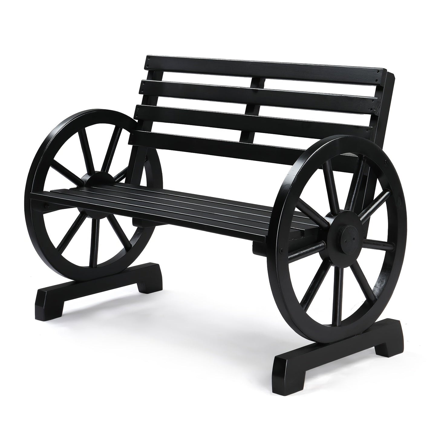 Outdoor Bench shown in the Black option