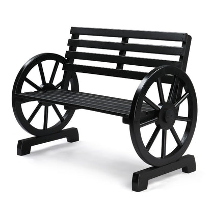 Wood Outdoor Bench with Slatted Seat for Comfortable Outdoor Seating detail image - detail view 9