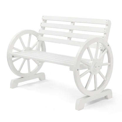 Outdoor Bench shown in the White option