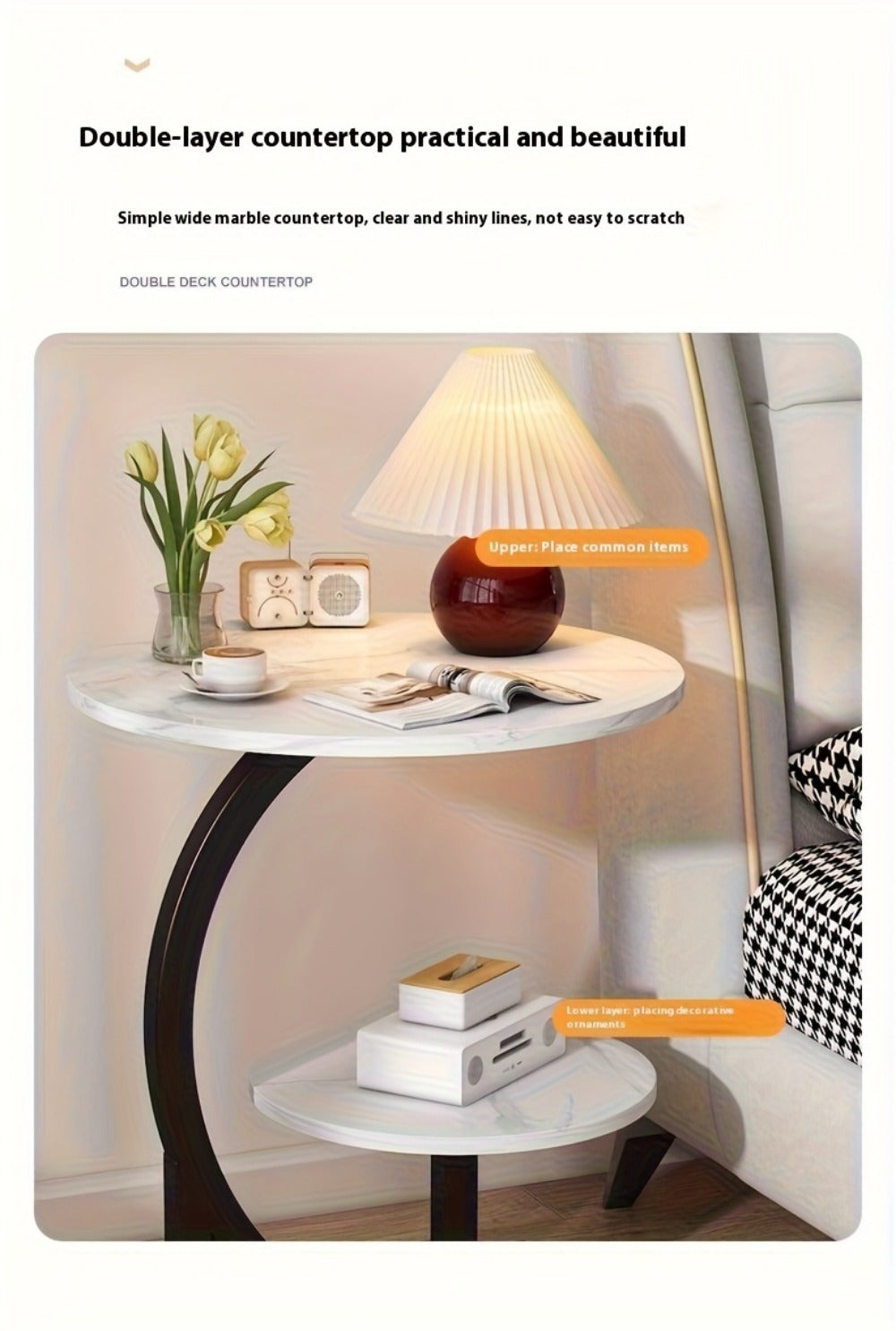 Wrought Iron Metal Side Table, Small Accent Table for Work, Display, and Everyday Use detail image - detail view 17