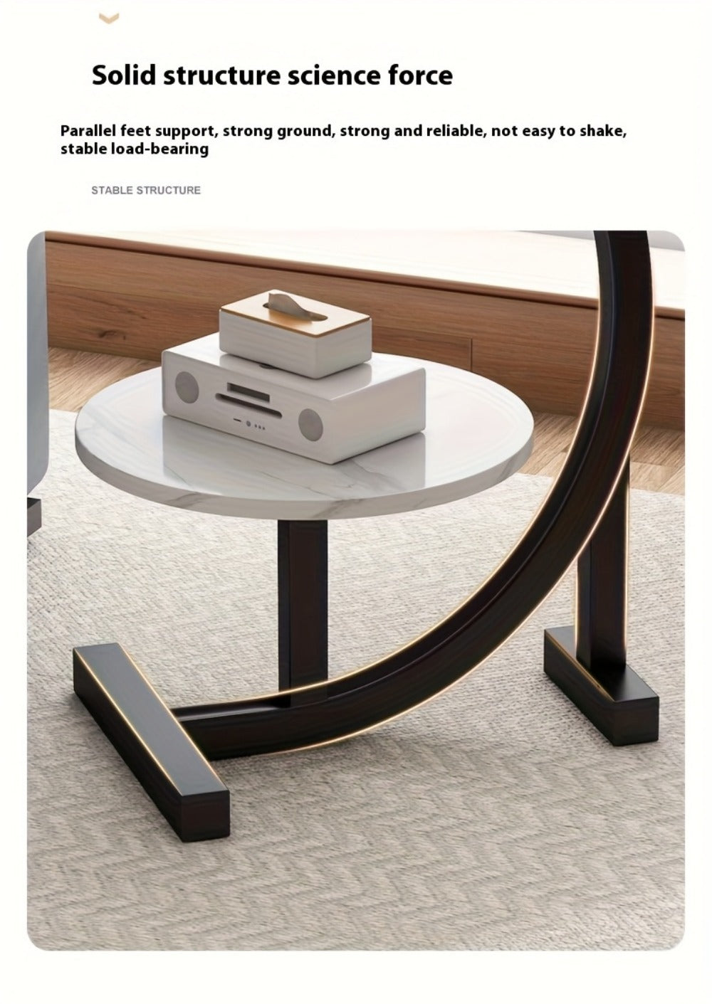 Wrought Iron Metal Side Table, Small Accent Table for Work, Display, and Everyday Use detail image - detail view 18
