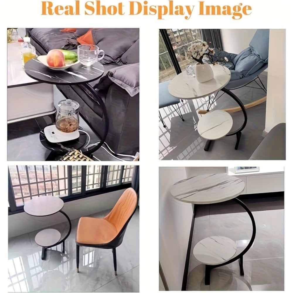 Wrought Iron Metal Side Table, Small Accent Table for Work, Display, and Everyday Use detail image - detail view 22