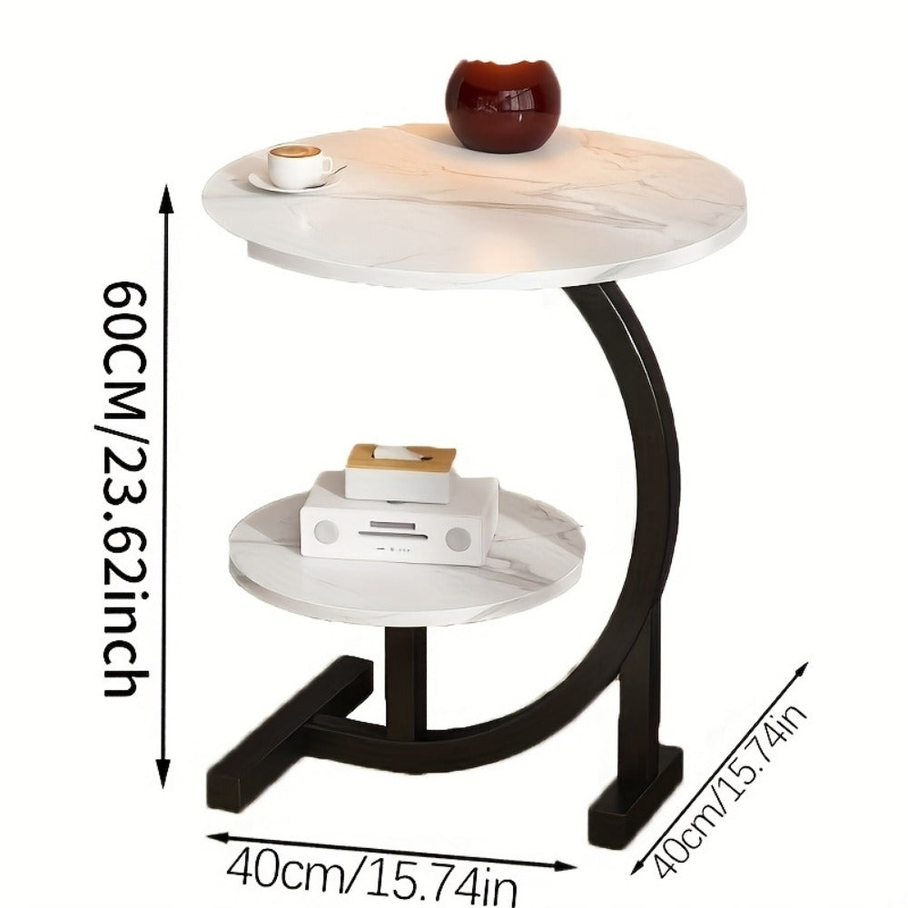 Wrought Iron Metal Side Table, Small Accent Table for Work, Display, and Everyday Use detail image - detail view 8