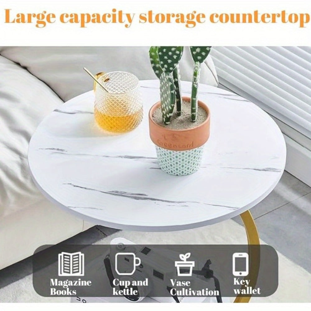 Wrought Iron Side Table, Bedside End Table for Work, Display, and Everyday Use detail image - detail view 14