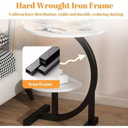 Wrought Iron Side Table, Bedside End Table for Work, Display, and Everyday Use detail image - detail view 20