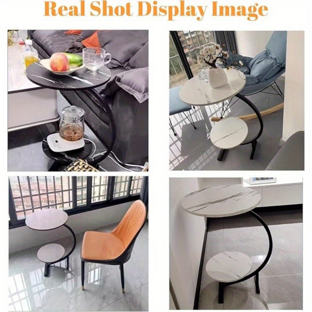 Wrought Iron Side Table, Bedside End Table for Work, Display, and Everyday Use detail image - detail view 8