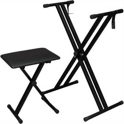 X-Style Keyboard Stand and Bench Set for 49, 61, 76 and 88-Key Pianos detail image - detail view 12
