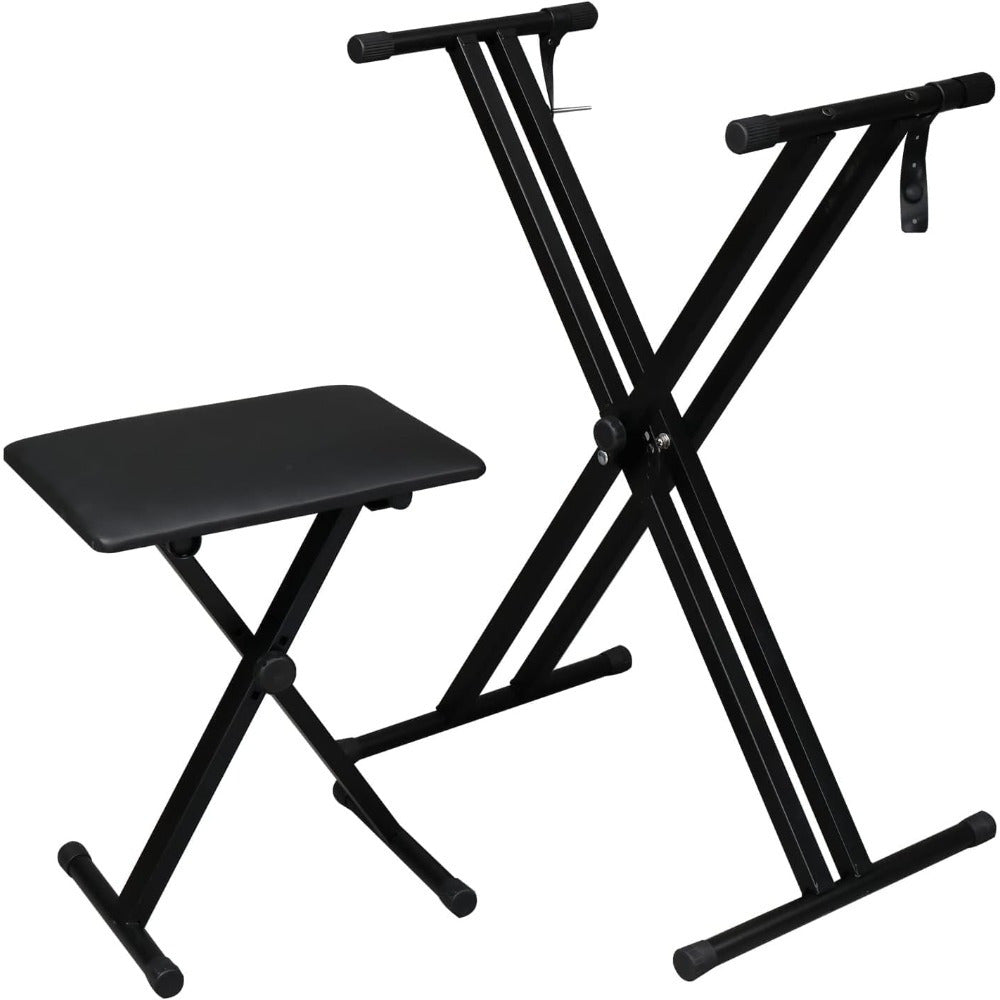 X-Style Keyboard Stand and Bench shown in the Double X option