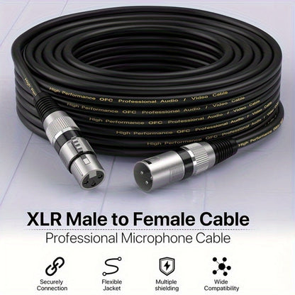 XLR Microphone Cable, 6 Inch, 10 Inch, 4-Pack, QIDUOHAO for Connecting Microphones detail image