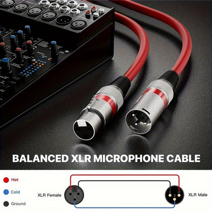 XLR Microphone Cable, 6 Inch, 10 Inch, 4-Pack, QIDUOHAO for Connecting Microphones detail image - detail view 5
