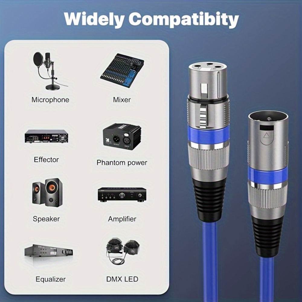 XLR Microphone Cable, 6 Inch, 10 Inch, 4-Pack, QIDUOHAO for Connecting Microphones detail image - detail view 6