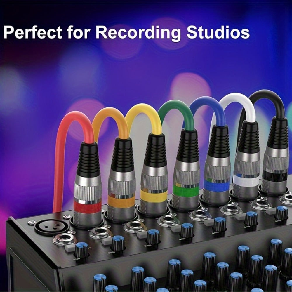 XLR Microphone Cable, 6 Inch, 10 Inch, 4-Pack, QIDUOHAO for Connecting Microphones detail image - detail view 8