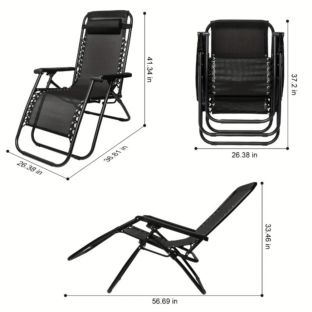 Zero-Gravity Foldable Outdoor Lounge Chair for Patio and Living Room detail image - detail view 4