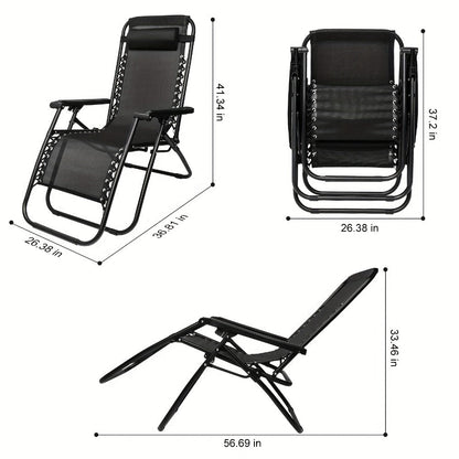 Zero-Gravity Foldable Outdoor Lounge Chair for Patio and Living Room detail image - detail view 4