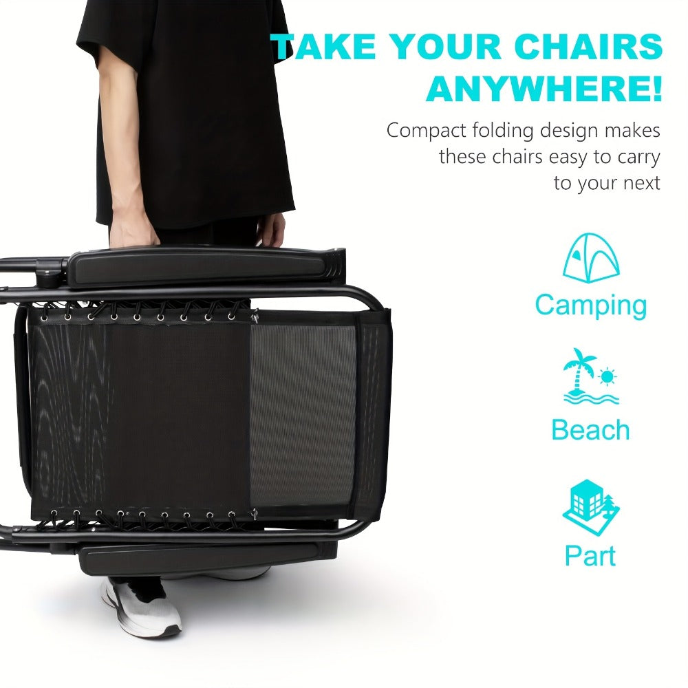 Zero-Gravity Foldable Outdoor Lounge Chair for Patio and Living Room detail image - detail view 5