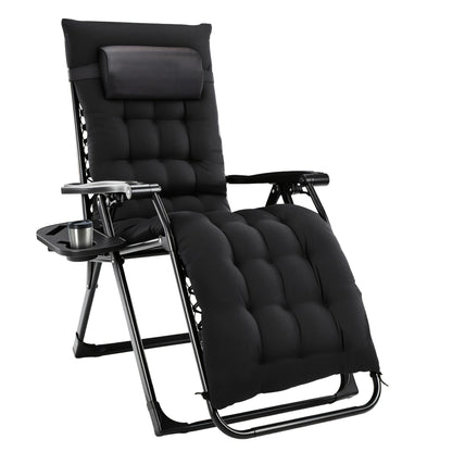 Outdoor Lounge Chair shown in the 1Pack Upgraded Black option
