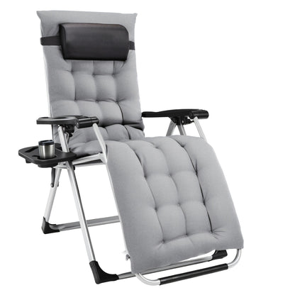Outdoor Lounge Chair shown in the 1Pack Upgraded Grey option