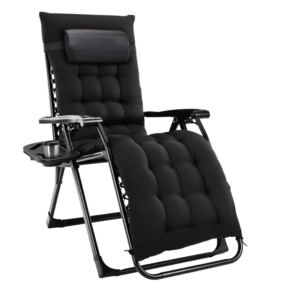 Zero-Gravity Foldable Outdoor Lounge Chair with Cup Holder for Patio detail image - detail view 7