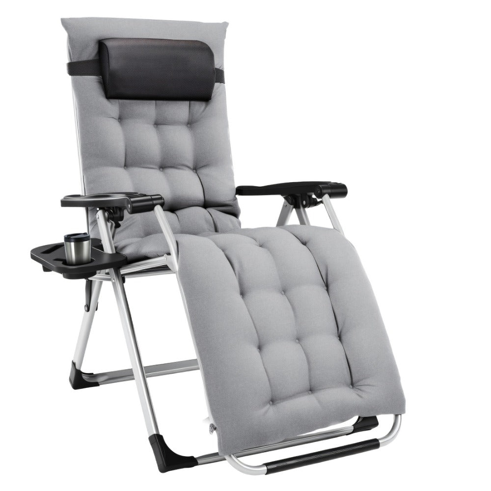 Zero-Gravity Foldable Outdoor Lounge Chair with Cup Holder for Patio detail image - detail view 9